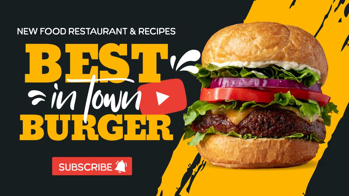 Best in Town Burger Thumbnail Thumbnail Design Template — Customize it ...
