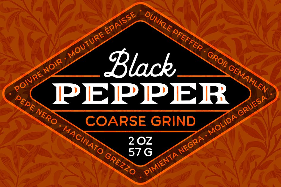 Black Pepper - Spice Label Design Template — Customize it in Kittl