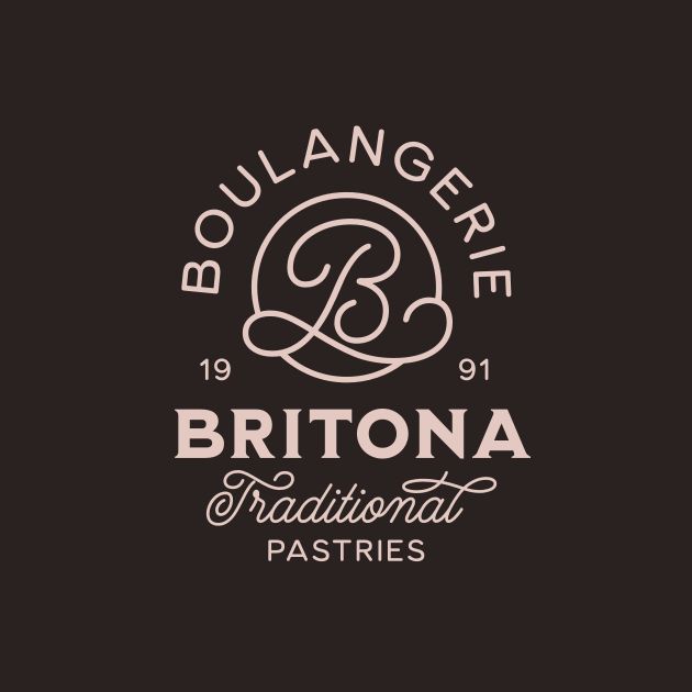 Boulangerie Britona Pastries Logo Design Template — Customize it in Kittl