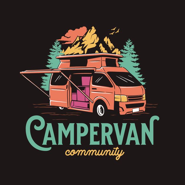 Campervan Community - Outdoor Adventure T-Shirt Design Template ...