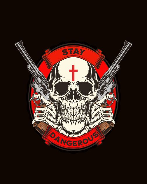 Dangerous T-Shirt Design Template — Customize it in Kittl
