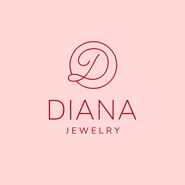 Diana Jewelry - Typgraphic Lettermark Logo Design Template — Customize ...