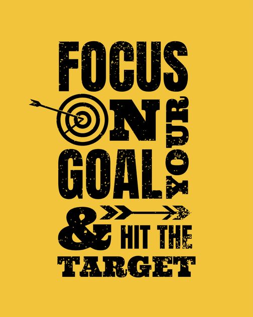Focus on Your Goal T-Shirt Design Template — Customize it in Kittl