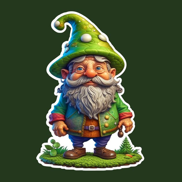 Forest Gnome Sticker Label Design Template — Customize it in Kittl