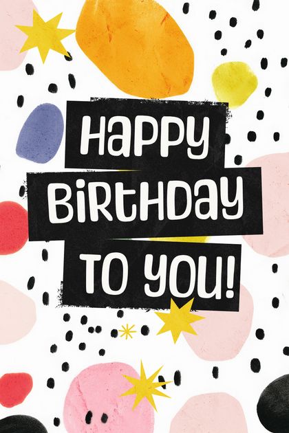 Happy Birthday Card 1 Card Design Template — Customize it in Kittl