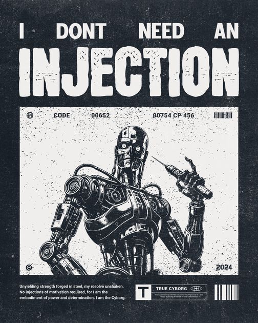 I Don't Need An Injection T-Shirt Design Template — Customize it in Kittl