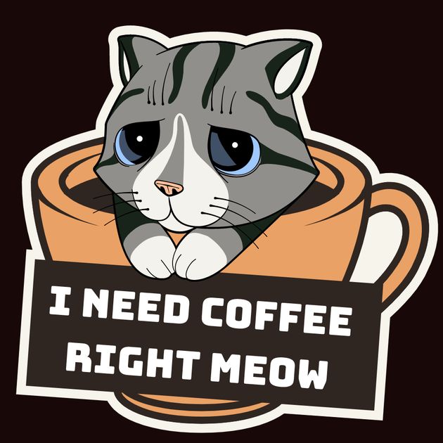 I need coffee right now Logo Design Template — Customize it in Kittl