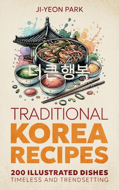 Korea Recipes Book Cover Design Template — Customize it in Kittl