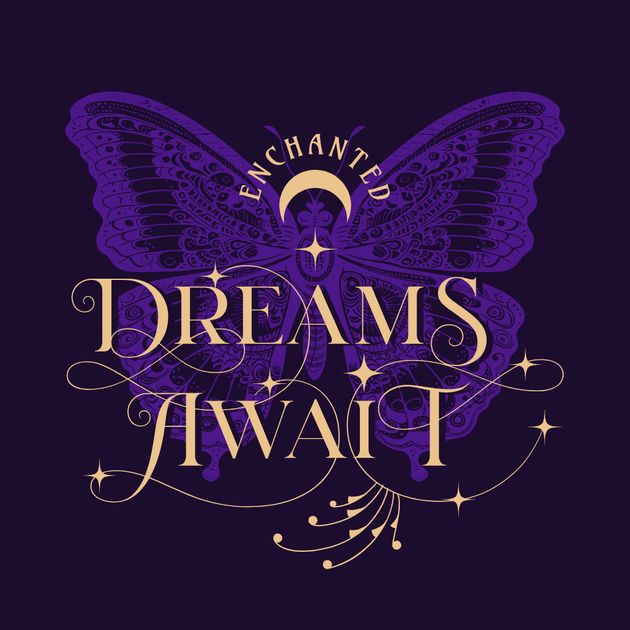 Magic Butterfly and Stars - Enchanted dreams await T-Shirt Design ...