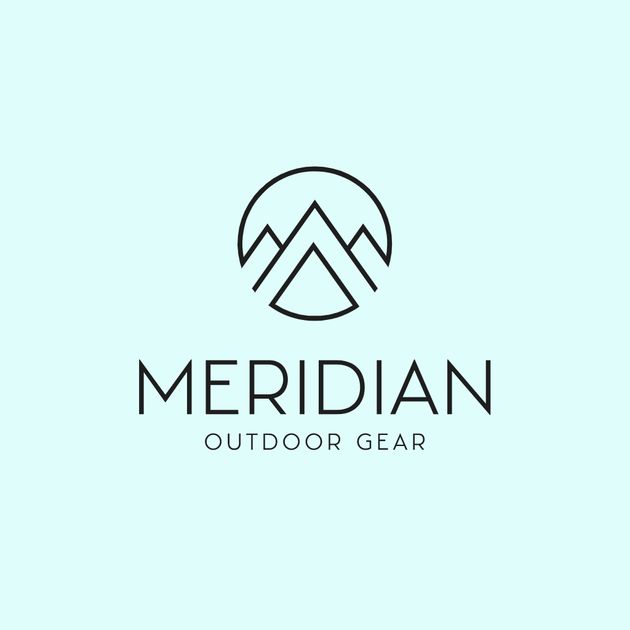 Meridian Outdoor Gear - Modern Logo Design Template — Customize it in Kittl
