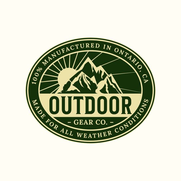 Outdoor Gear Co. - Mountain Climbing Badge Logo Design Template — Customize  it in Kittl