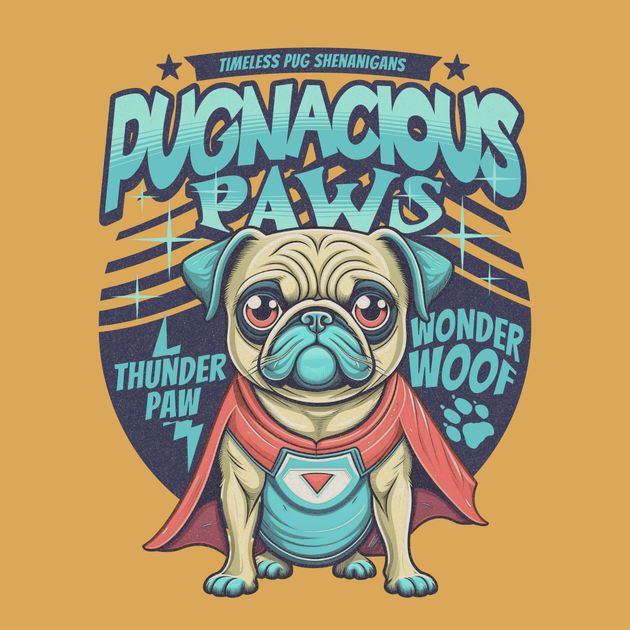 Pugnacious Paws T-Shirt Design Template — Customize it in Kittl
