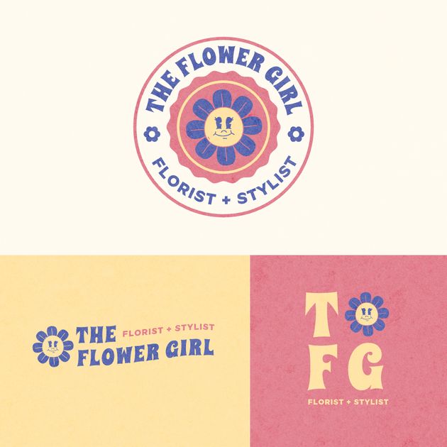 The Flower Girl Florist & Stylist - Floristry Logo Design Template ...