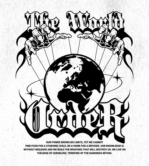 The World Order T-Shirt Design Template — Customize it in Kittl
