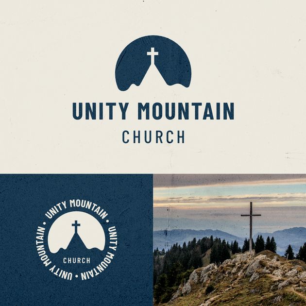 Unity Mountain Church Logo Design Template — Customize it in Kittl