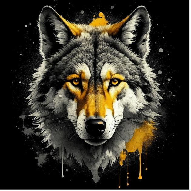 WOLF ai T-Shirt Design Template — Customize it in Kittl