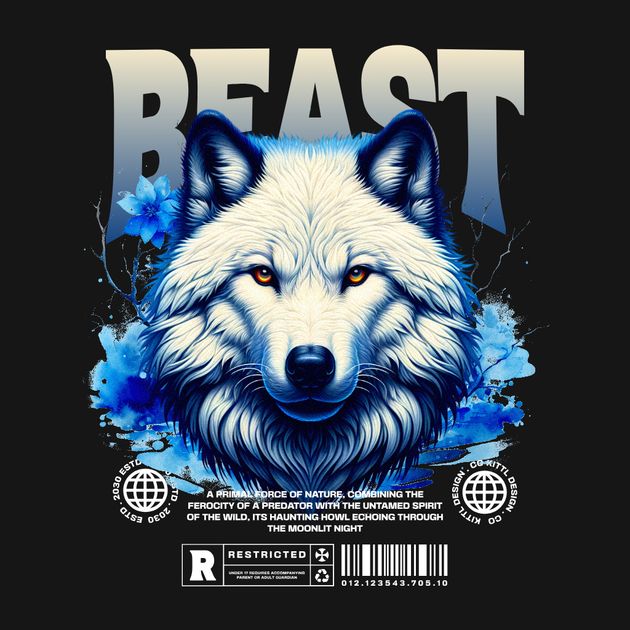 White Wolves Design White Wolf Design Template — Customize it in Kittl