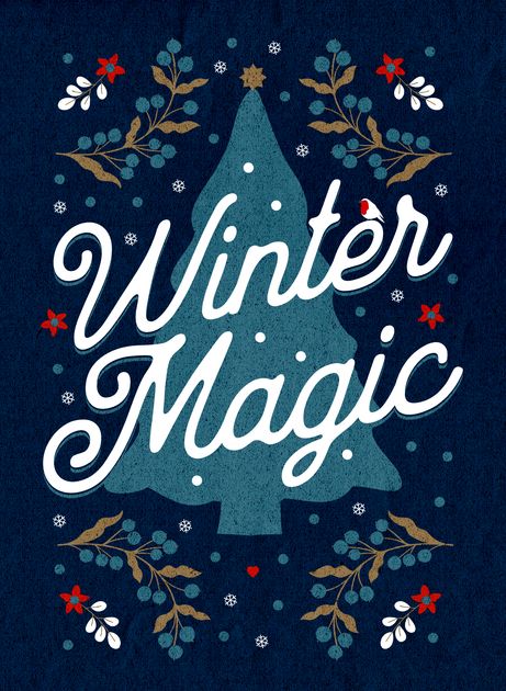 Winter Magic - Holiday Greetings Card Design Template — Customize it in ...