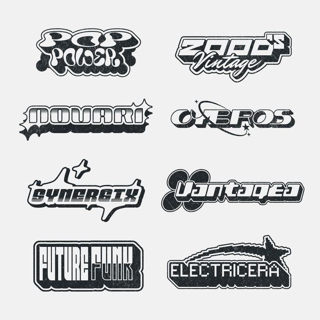8 Y2K Streetwear Logo Collection Logo Design Template — Customize it in ...