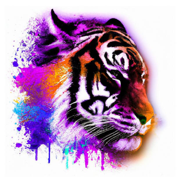 Tiger t-shirt design. AI Stock Illustration