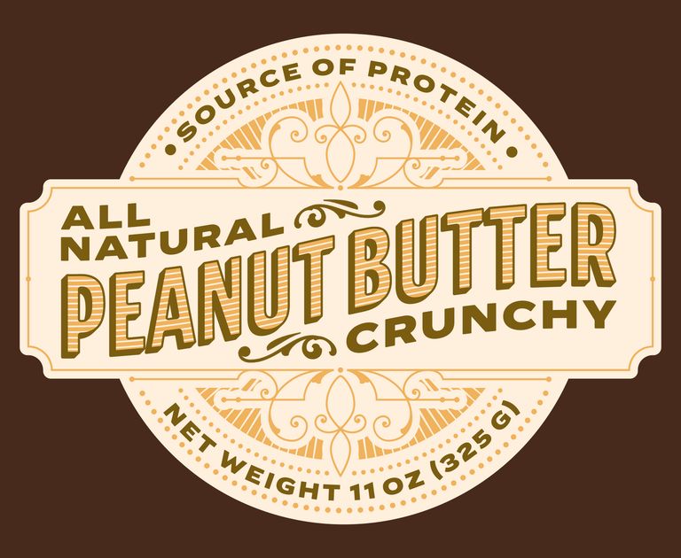 peanut butter label template